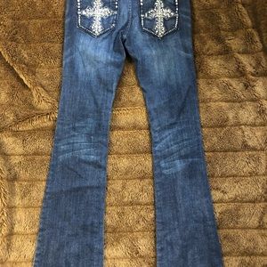 Cello sexy blingy flare bottom jeans 31” inseam